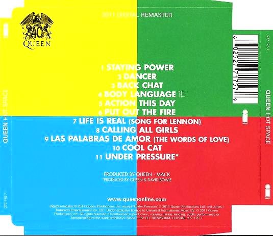 Queen – Hot Space Cd
