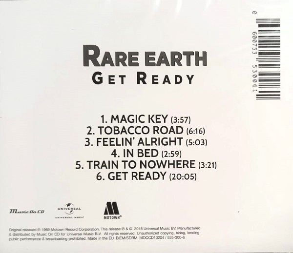 Rare Earth – Get Ready Cd
