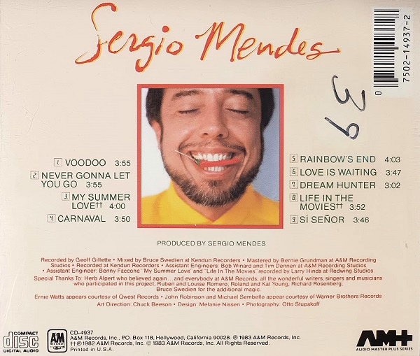 sergio mendes trasera Sergio Mendes – Sergio Mendes Cd (Japan / Usa)