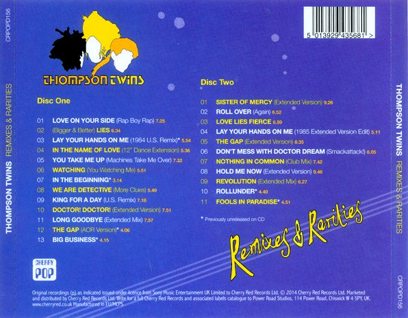 Thompson Twins – Remixes & Rarities Cd