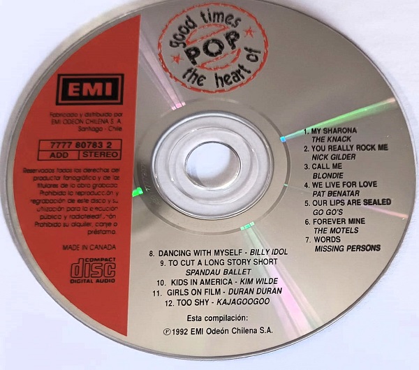 variado good times cd Good Times The Heart Of Pop 80s Cd (Varios Artistas)