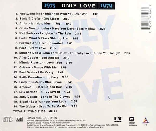 varios only love trasera Only Love 1975-1979 Cd (Varios Artistas)