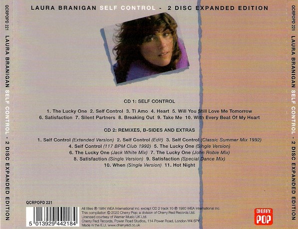 laura self trasera Laura Branigan – Self Control Cd (Bonus Tracks)