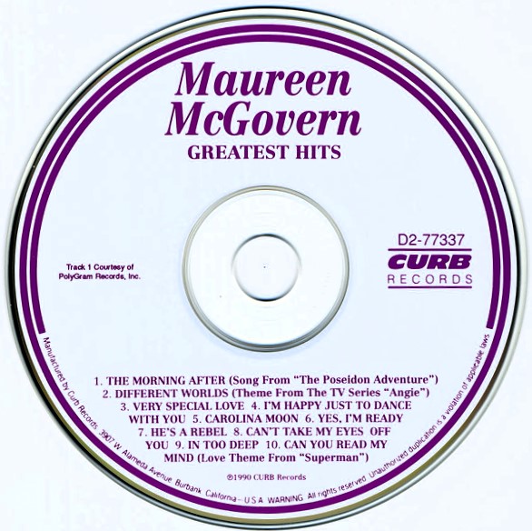 maureen mcgovern cd Maureen McGovern – Greatest Hits Cd