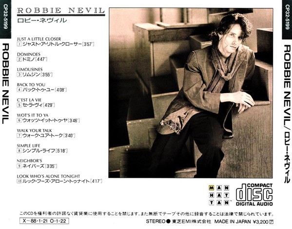 robbie nevil trasera Robbie Nevil – Robbie Nevil Cd Japonés