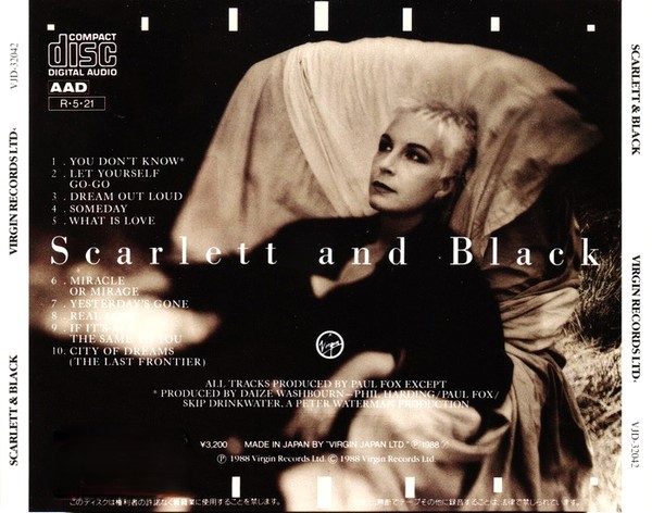 scarlett trasera Scarlett & Black – Scarlett And Black Cd Japonés