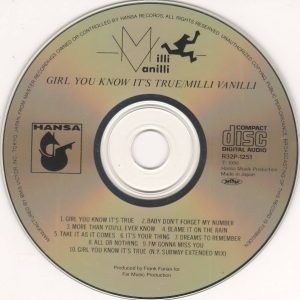 Milli Vanilli – Girl You Know It's True Cd Japonés (Bonus Track)
