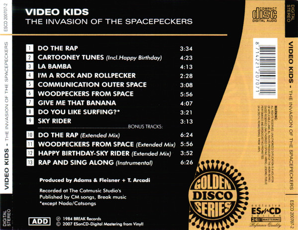 video kids trasera Video Kids – The Invasion Of The Spacepeckers Cd (Bonus Tracks)