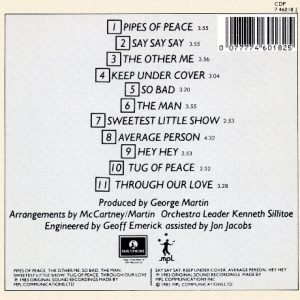 Paul McCartney – Pipes Of Peace Cd (UK)