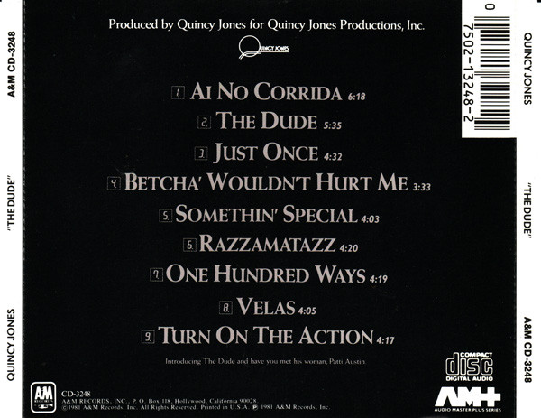 Quincy Jones – The Dude Cd (Usa)