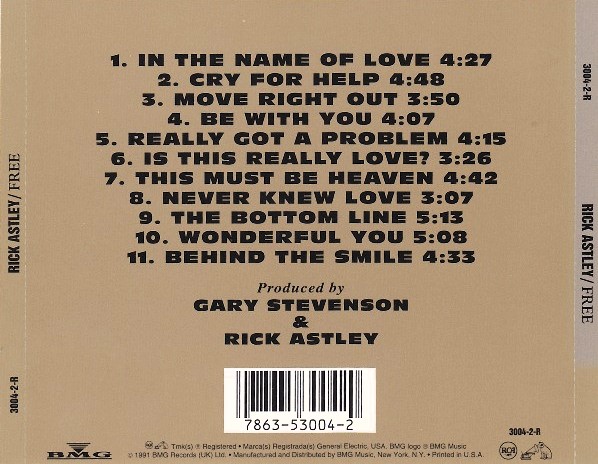 Rick Astley – Free Cd