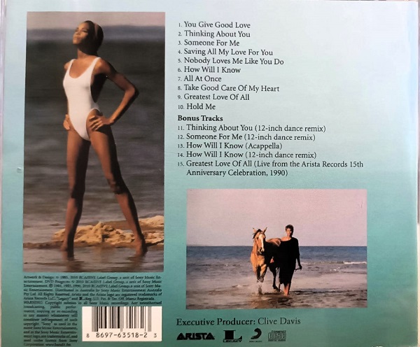 whitney deluxe trasera Whitney Houston – Whitney Houston Cd (Bonus Tracks)
