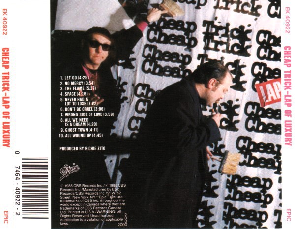 cheap trick trasera Cheap Trick – Lap Of Luxury Cd