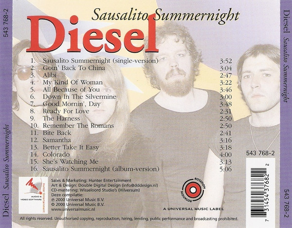 diesel trasera Diesel – Sausalito Summernight Cd (Compilación)