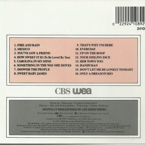 James Taylor – Classic Songs Cd
