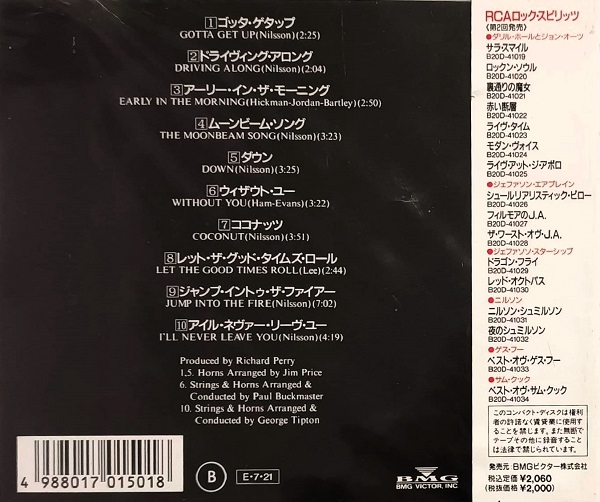 Nilsson – Nilsson Schmilsson Cd Japonés