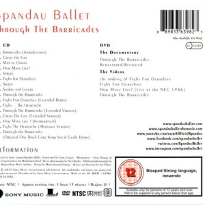 Spandau Ballet – Through The Barricades Cd Deluxe Edition (Bonus Tracks 12" + Dvd)