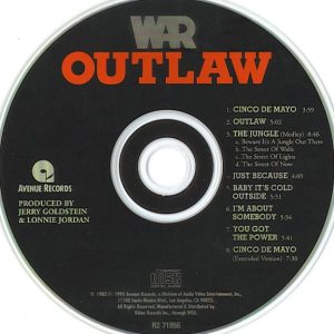 War – Outlaw Cd (Bonus Track)