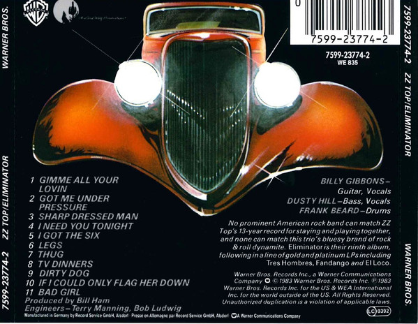ZZ Top – Eliminator Cd