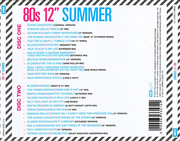 80s 12 inch summer trasera 80s 12" Summer - Varios Artistas (Simple Minds - Kajagoogoo - Human League - Mel & Kim)