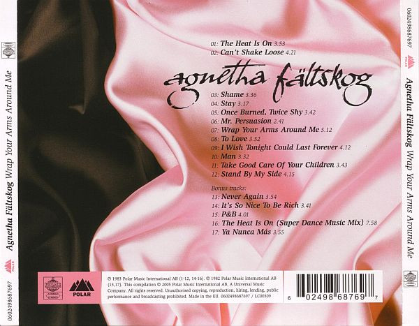agnetha trasera Agnetha Fältskog – Wrap Your Arms Around Me Cd (Bonus Tracks)