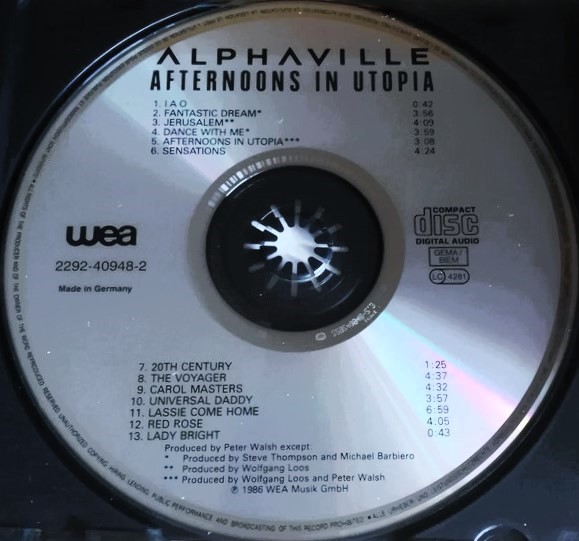 alphaville afternoons cd Alphaville – Afternoons In Utopia Cd