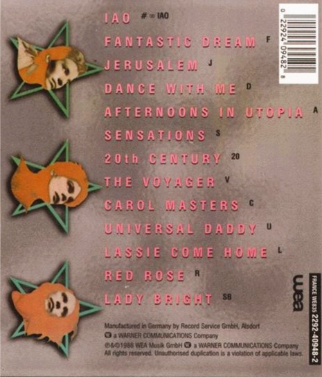 alphaville afternoons trasera Alphaville – Afternoons In Utopia Cd