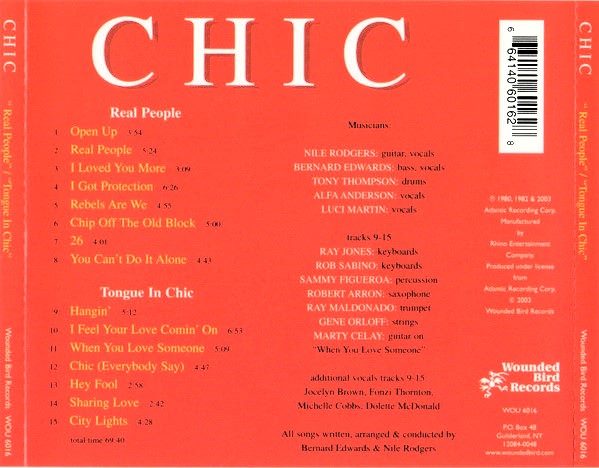 Chic – Real People / Tongue In Chic Cd (2 Álbumes en 1 cd)