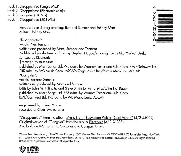 electronic disappointed trasera Electronic – Disappointed Cd Maxi Single