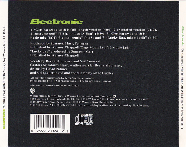 Electronic – Getting Away With It... Cd Maxi-Single!