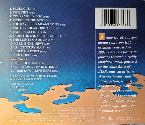elo time trasera Electric Light Orchestra – Time Cd (Bonus Tracks)