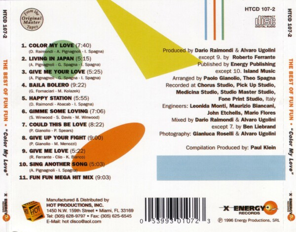 Fun Fun – The Best Of Fun Fun - Color My Love Cd (Extended & 12")