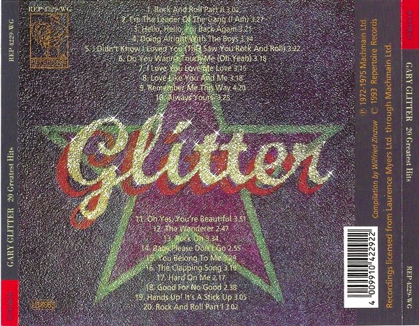 gary glitter trasera Gary Glitter – 20 Greatest Hits Cd