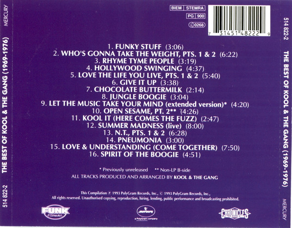 kool & the gang best of trasera Kool & The Gang – The Best Of (1969 - 1976)