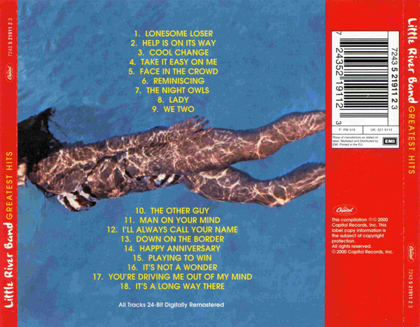 little river band greatest trasera Little River Band – Greatest Hits Cd (Edición 18 Tracks)
