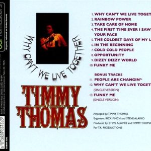 Timmy Thomas – Why Can't We Live Together Cd (Bonus Tracks)