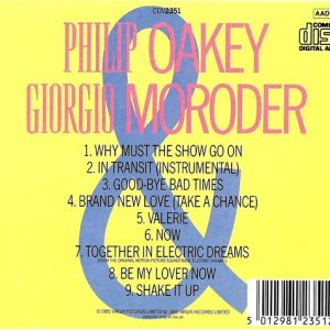 Philip Oakey & Giorgio Moroder – Philip Oakey & Giorgio Moroder Cd
