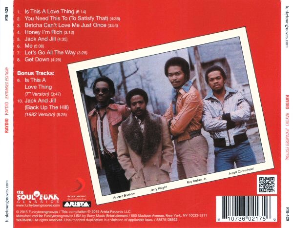 Raydio Raydio trasera Raydio – Raydio Cd (Bonus Tracks)