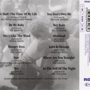 Dirty Dancing (The Original Soundtrack Motion Picture) Cd (Varios Artistas : Patrick Swayze - Eric Carmen)