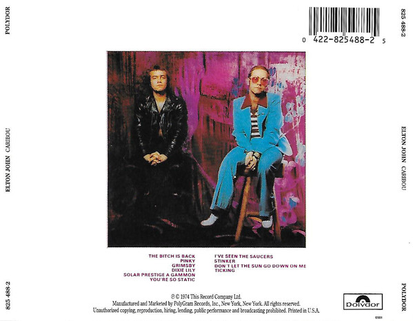elton john caribou trasera Elton John – Caribou Cd