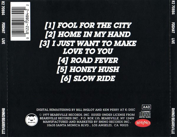 Foghat – Live Cd
