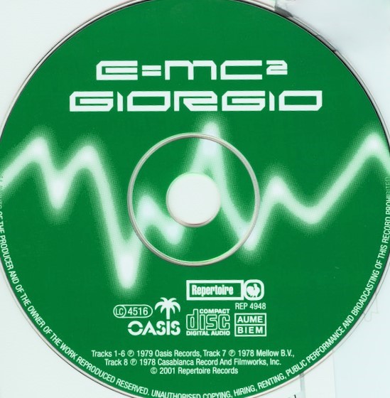 Giorgio Moroder – E=MC² Cd (Bonus Tracks)