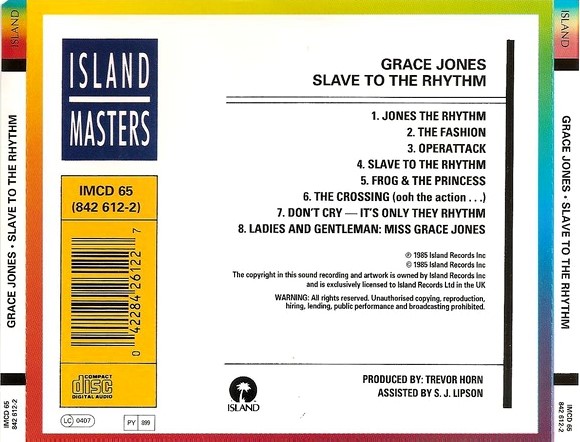 Grace Jones – Slave To The Rhythm Cd