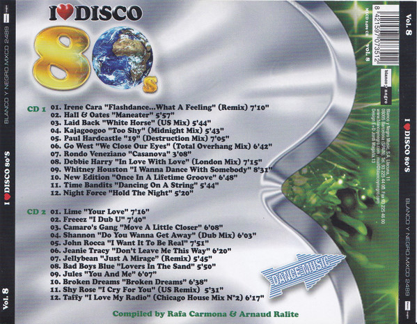 I Love Disco 80's Vol. 8 Cd (Varios Artistas 12" : John Rocca - Jellybean - She Rose - Taffy)