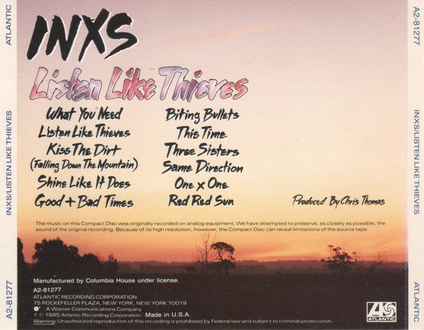 INXS – Listen Like Thieves Cd