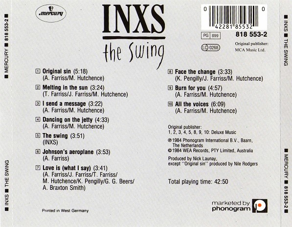 INXS – The Swing Cd (Usa)