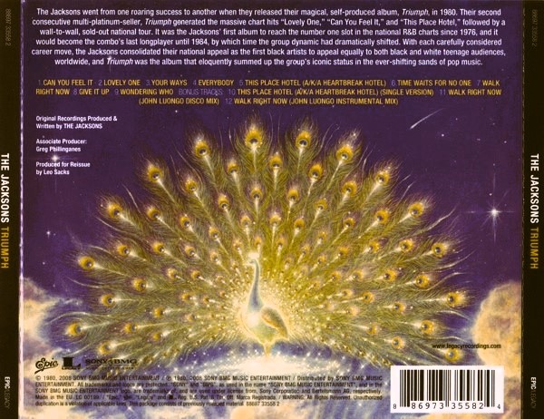 jackson triumph trasera The Jacksons – Triumph Cd (Bonus Tracks 12")