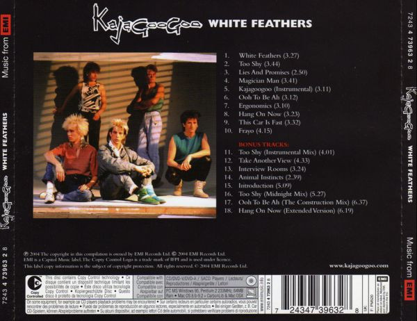 Kajagoogoo – White Feathers Cd (Bonus Tracks)