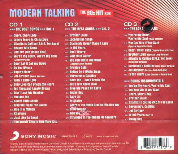 Modern Talking – The 80s Hit Box (Extended, Maxi & Instrumentals Versions)