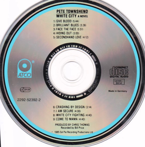 pete townshend cd Pete Townshend – White City: A Novel Cd